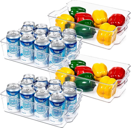 COOLORGANIZE – Transparent Refrigerator Storage Bins for Clutter-Free Kitchen