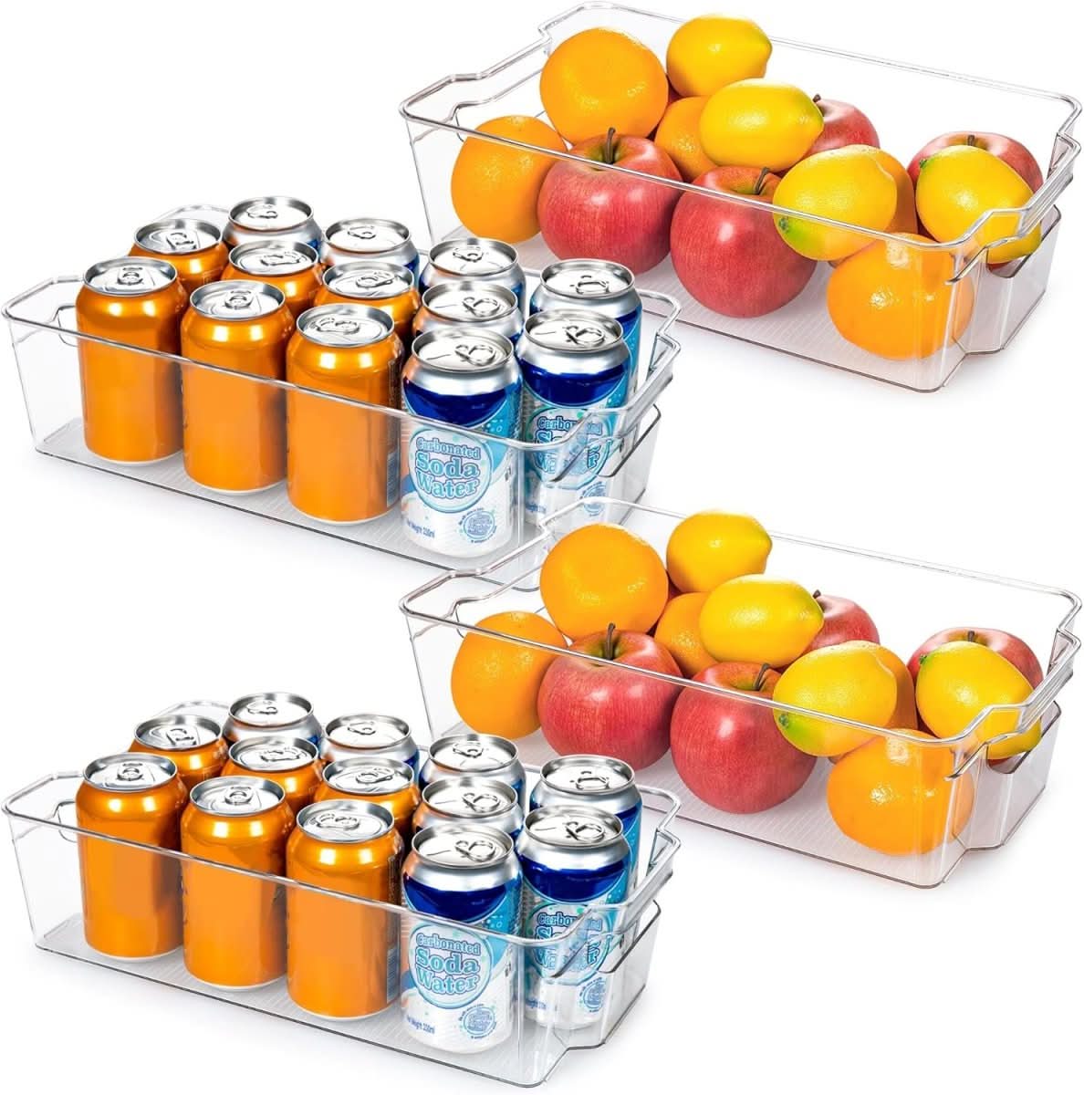 COOLORGANIZE – Transparent Refrigerator Storage Bins for Clutter-Free Kitchen
