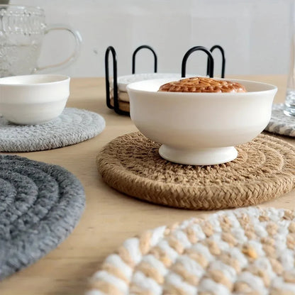 COTONIQ – Minimalist Absorbent Cotton Coasters for Everyday Protection
