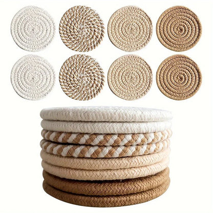 COTONIQ – Minimalist Absorbent Cotton Coasters for Everyday Protection