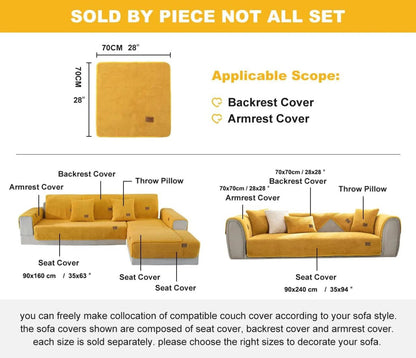 COZYSHEAR – plush lamb wool sofa cover for warmth & protection
