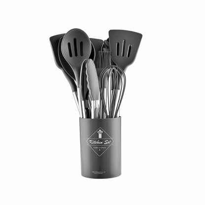 MEALMAKER SET – 12-Piece Silicone Kitchen Utensil Collection for Non-Stick Cooking