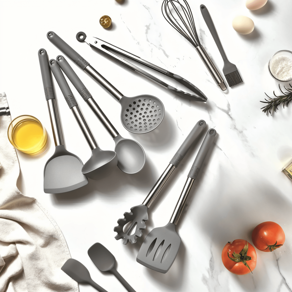 MEALMAKER SET – 12-Piece Silicone Kitchen Utensil Collection for Non-Stick Cooking