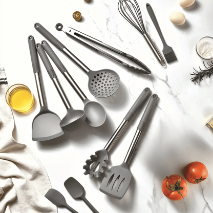 MEALMAKER SET – 12-Piece Silicone Kitchen Utensil Collection for Non-Stick Cooking