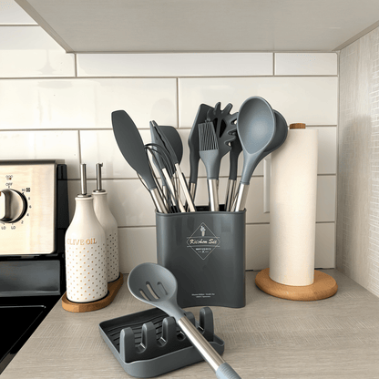 MEALMAKER SET – 12-Piece Silicone Kitchen Utensil Collection for Non-Stick Cooking
