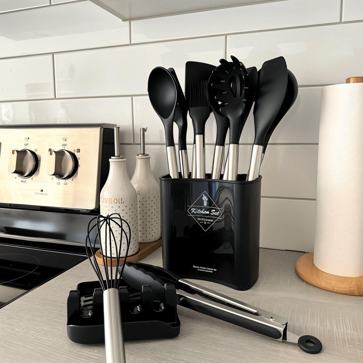 MEALMAKER SET – 12-Piece Silicone Kitchen Utensil Collection for Non-Stick Cooking