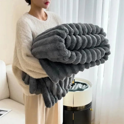 Cozy Striped Throw Blanket