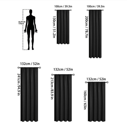 DARKHAVEN – Premium Blackout Curtain Panel, Light Blocking Drapes for Living Room & Bedroom