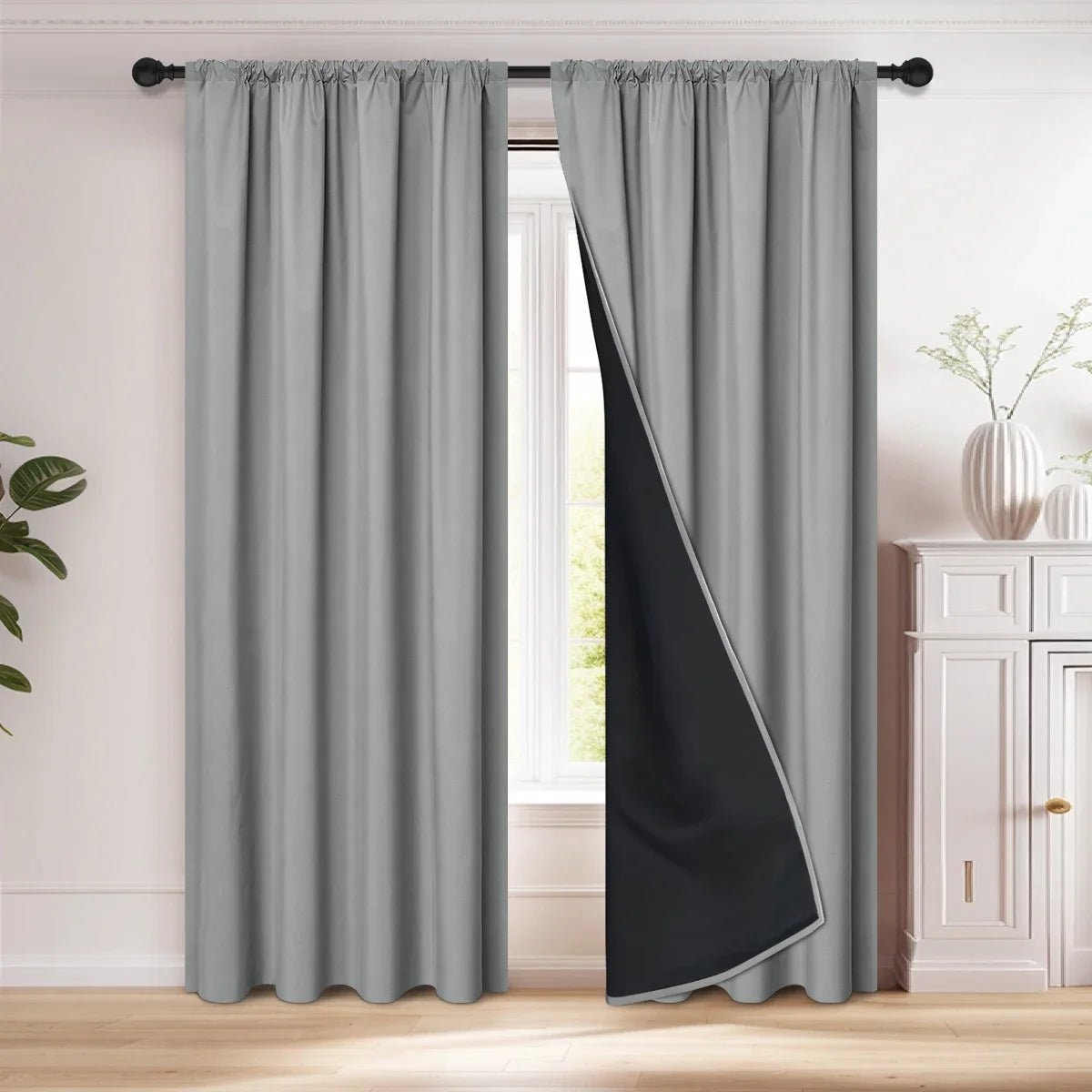 DARKHAVEN – Premium Blackout Curtain Panel, Light Blocking Drapes for Living Room & Bedroom