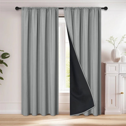 DARKHAVEN – Premium Blackout Curtain Panel, Light Blocking Drapes for Living Room & Bedroom