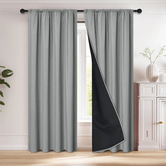 DARKHAVEN – Premium Blackout Curtain Panel, Light Blocking Drapes for Living Room & Bedroom