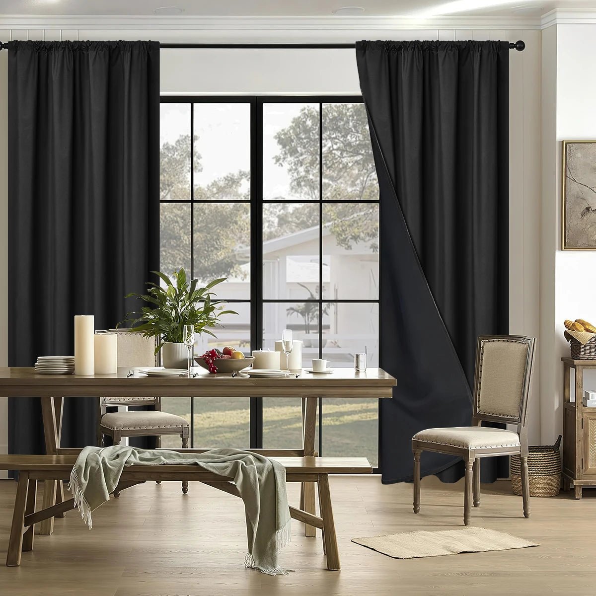DARKHAVEN – Premium Blackout Curtain Panel, Light Blocking Drapes for Living Room & Bedroom