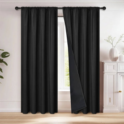 DARKHAVEN – Premium Blackout Curtain Panel, Light Blocking Drapes for Living Room & Bedroom