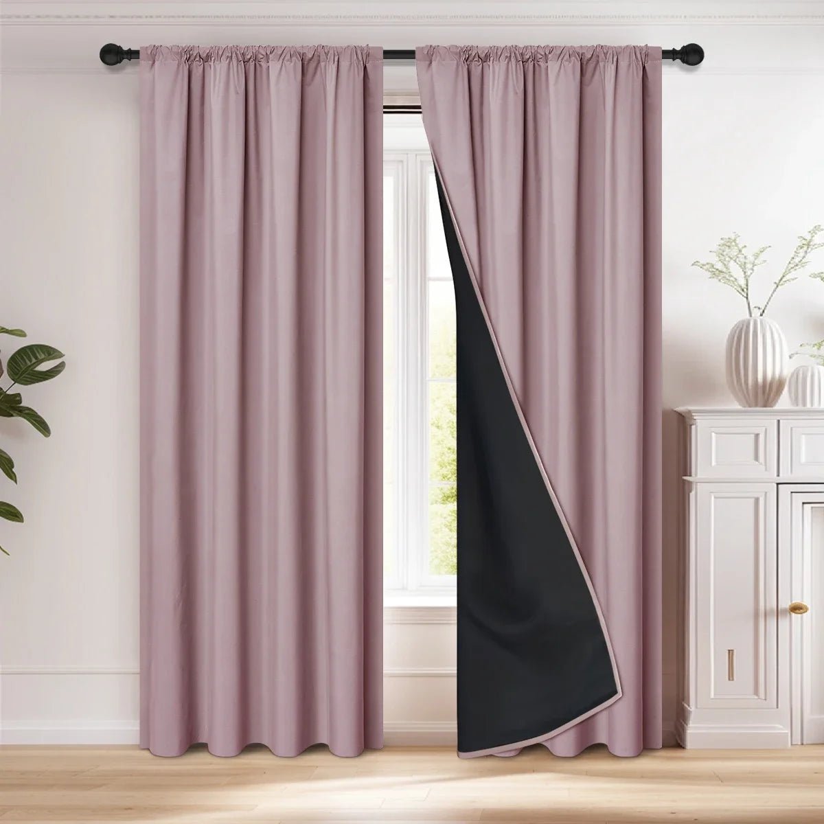 DARKHAVEN – Premium Blackout Curtain Panel, Light Blocking Drapes for Living Room & Bedroom