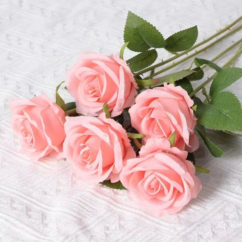 DECOVEL – Velvet Artificial Roses for Valentine's Day and Decorative Interior Arrangements