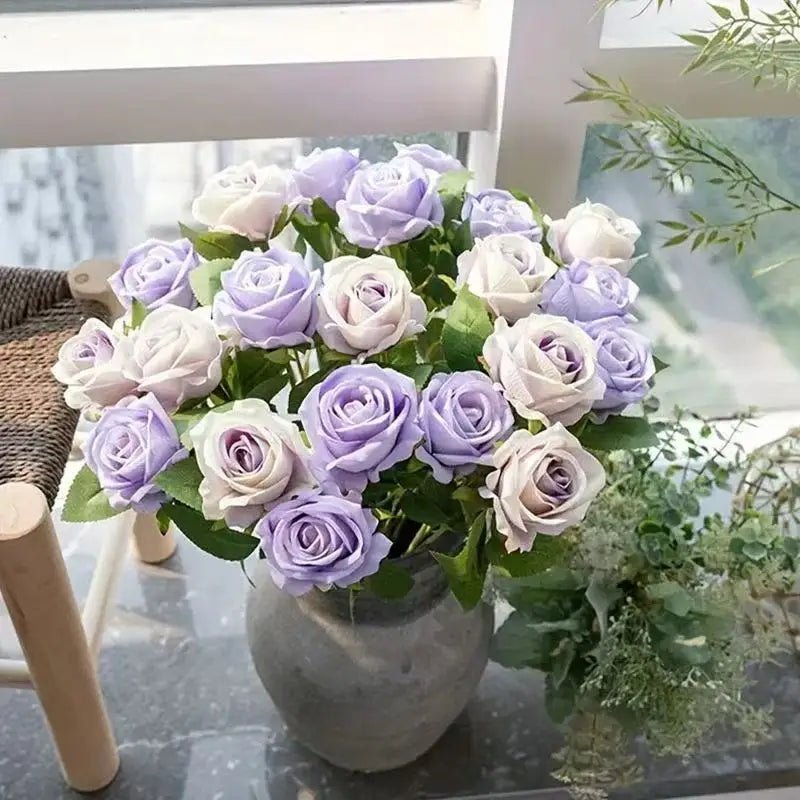 DECOVEL – Velvet Artificial Roses for Valentine's Day and Decorative Interior Arrangements