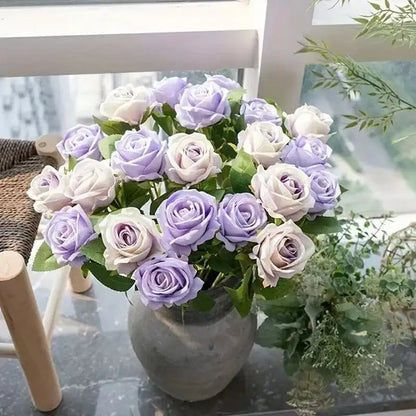 DECOVEL – Velvet Artificial Roses for Valentine's Day and Decorative Interior Arrangements