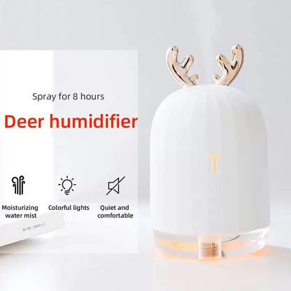 DEERSOFT – Mini Deer Humidifier, Ultra Quiet with Color LED Lights & Automatic Shutdown