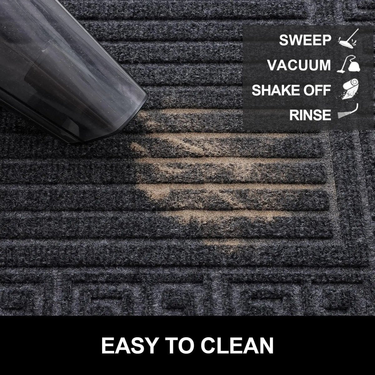 DIRTBLOCK – Rubber Anti-Slip Door Mat Designed for Powerful Dirt Trapping
