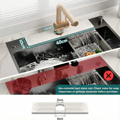 DRYBASE – Ultra-Absorbent Diatomite Drying Mat for Cleaner Sink Spaces