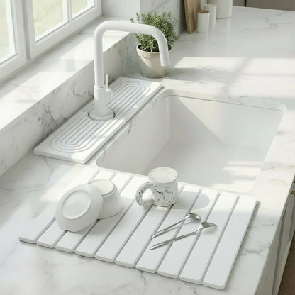 DRYBASE – Ultra-Absorbent Diatomite Drying Mat for Cleaner Sink Spaces