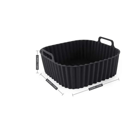 EASYFRY LINER – Premium Silicone Air Fryer Liners, Non-Stick Square Mats for 4–7 QT Ovens