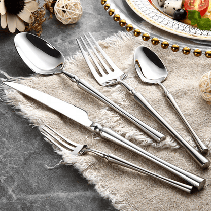 EATURA – Elegant Stainless Steel Cutlery Set, 24 Pieces for Everyday Dining