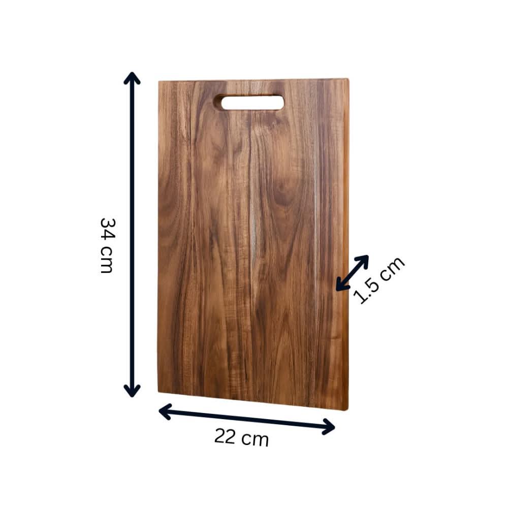 ECOSLICE – Sustainable Acacia Wood Cutting Board with Antibacterial Surface