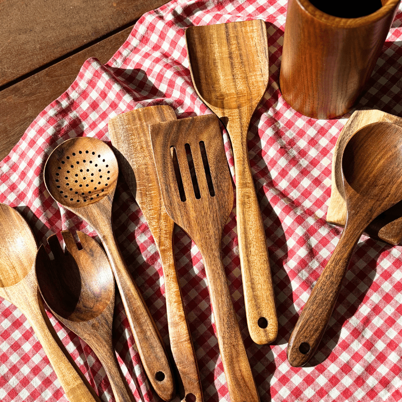 PURETEAK – Sustainable Wooden Cooking Utensils for Non-Stick Cookware