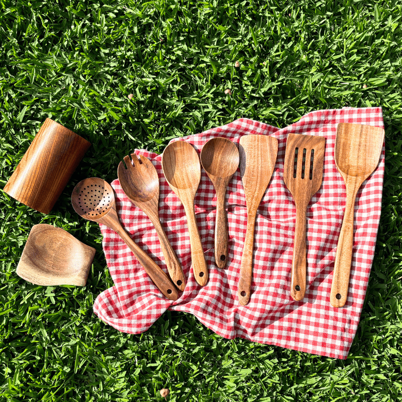 PURETEAK – Sustainable Wooden Cooking Utensils for Non-Stick Cookware