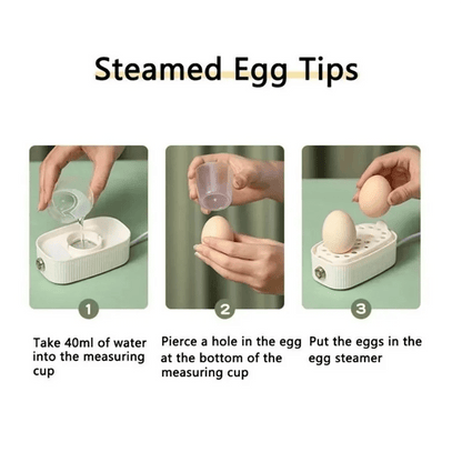 EGGFLAIR – Electric Egg Boiler & Poacher with 3 Cooking Settings for Easy Breakfast Prep