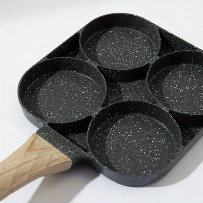 ChefVerra Non-Stick Omelette Pan | 4-hole frying pan for eggs, pancakes, and burgers
