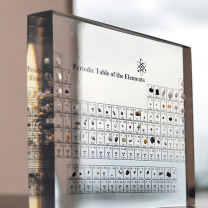 ELEMENTBRIGHT – Illuminated Periodic Table of Elements with 83 Real Chemical Elements