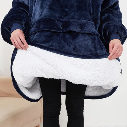 EMBERWEAR – USB-Powered Heated Blanket Hoodie for Cozy Warmth