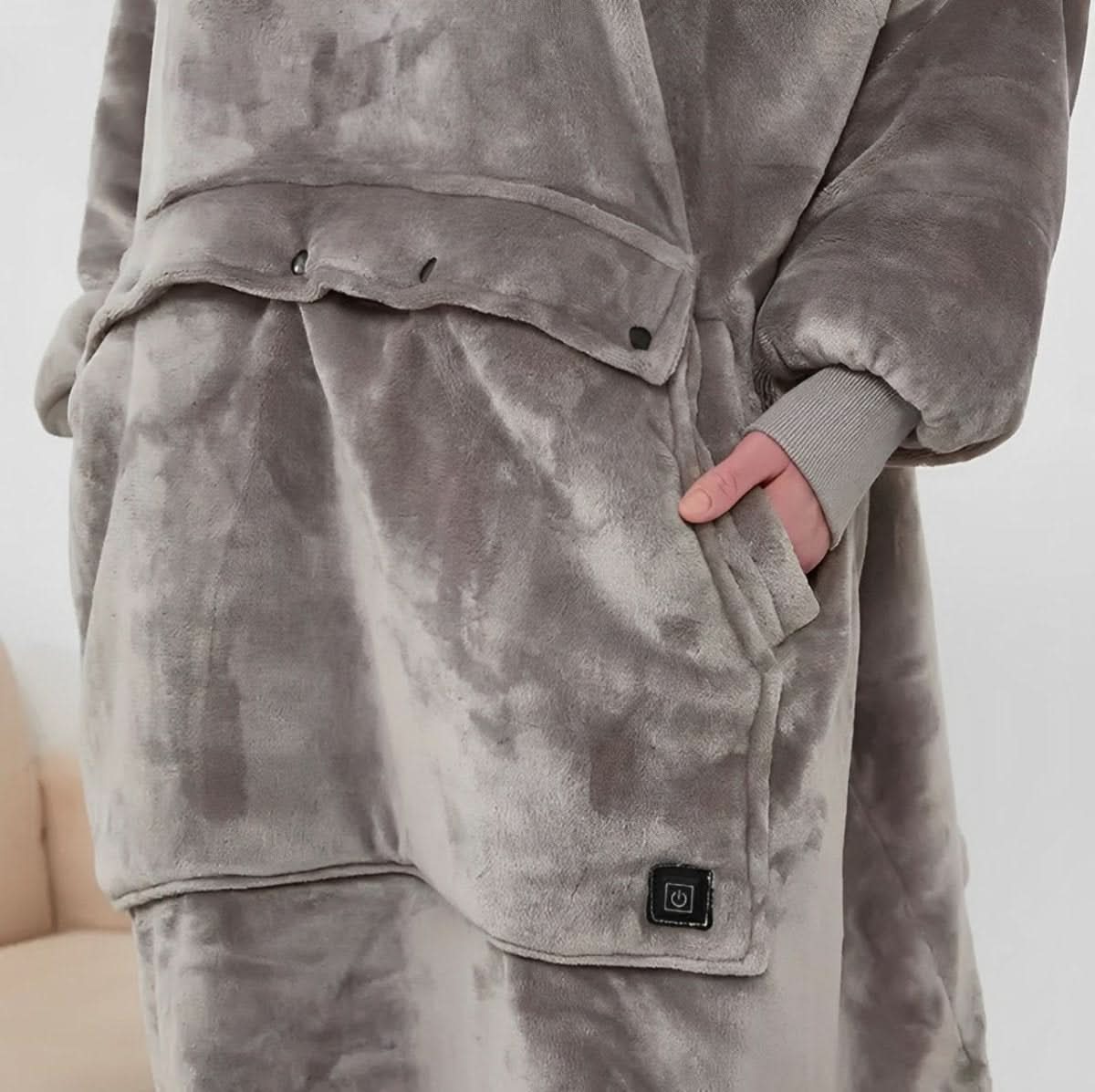 EMBERWEAR – USB-Powered Heated Blanket Hoodie for Cozy Warmth