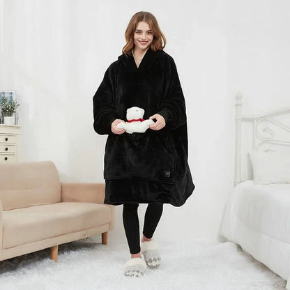 EMBERWEAR – USB-Powered Heated Blanket Hoodie for Cozy Warmth