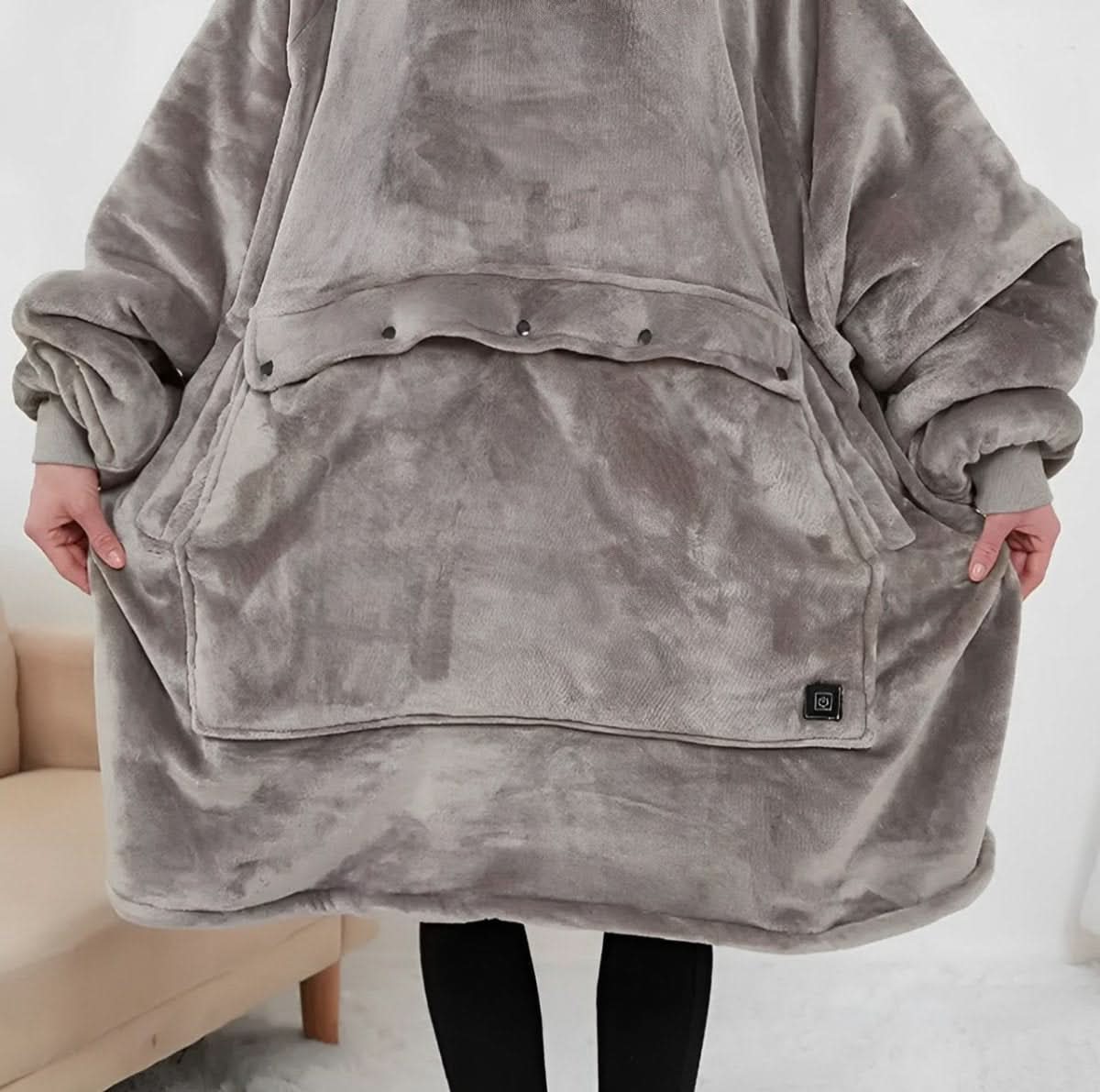 EMBERWEAR – USB-Powered Heated Blanket Hoodie for Cozy Warmth