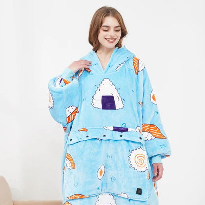 EMBERWEAR – USB-Powered Heated Blanket Hoodie for Cozy Warmth