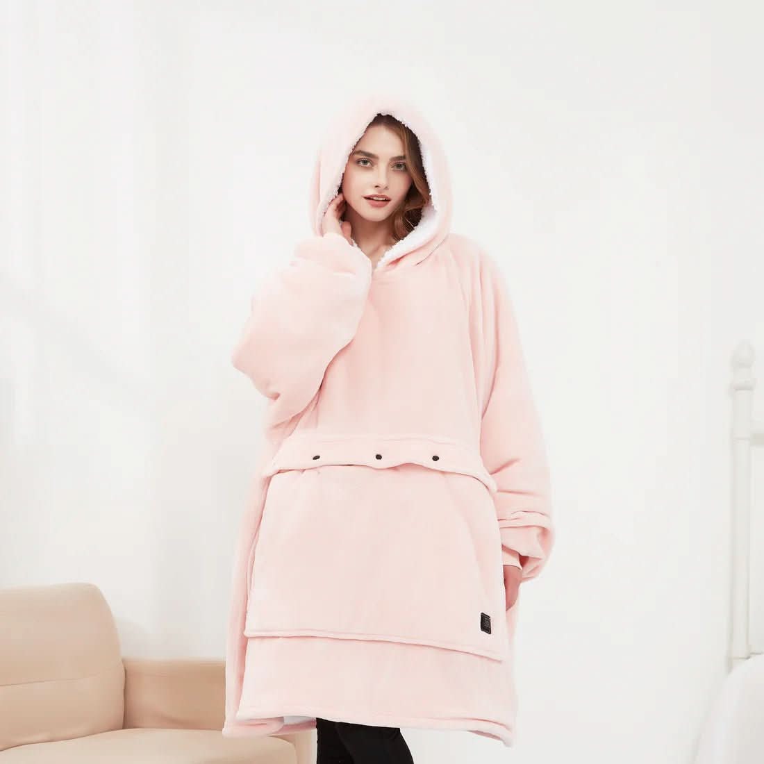 EMBERWEAR – USB-Powered Heated Blanket Hoodie for Cozy Warmth