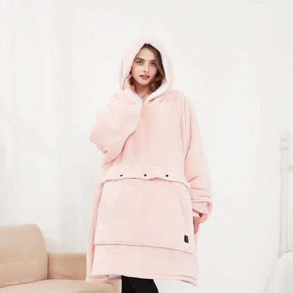 EMBERWEAR – USB-Powered Heated Blanket Hoodie for Cozy Warmth