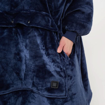 EMBERWEAR – USB-Powered Heated Blanket Hoodie for Cozy Warmth
