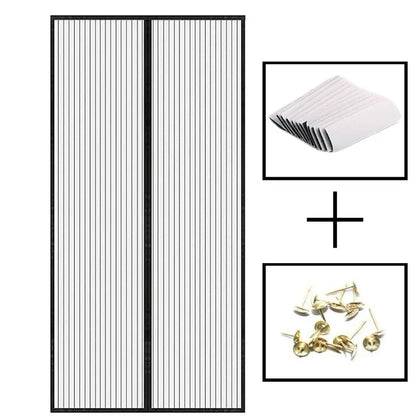 EMBRIZA – Magnetic Soft Gauze Door Curtain with Elegant Embroidery