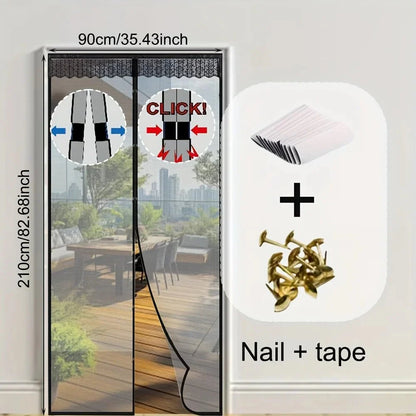 EMBRIZA – Magnetic Soft Gauze Door Curtain with Elegant Embroidery