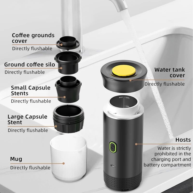 ESPRESSOCRAFT – Premium Portable 3-in-1 Espresso Maker with High-Pressure Brewing