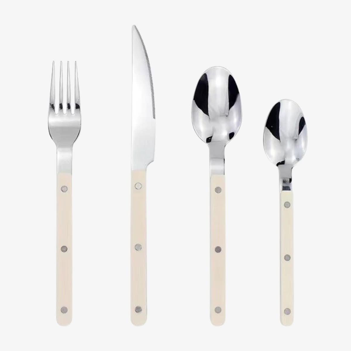 ETERNISERVE – 24-Piece Engraved Stainless Steel Cutlery Set for 6