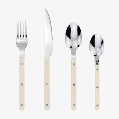 ETERNISERVE – 24-Piece Engraved Stainless Steel Cutlery Set for 6