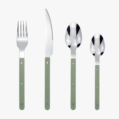 ETERNISERVE – 24-Piece Engraved Stainless Steel Cutlery Set for 6