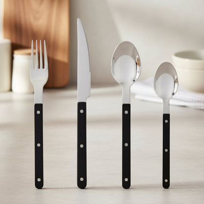 ETERNISERVE – 24-Piece Engraved Stainless Steel Cutlery Set for 6