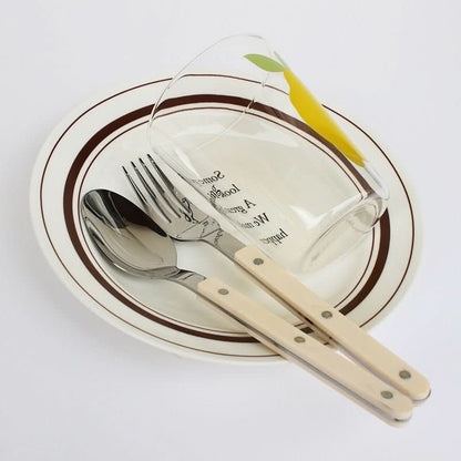 ETERNISERVE – 24-Piece Engraved Stainless Steel Cutlery Set for 6
