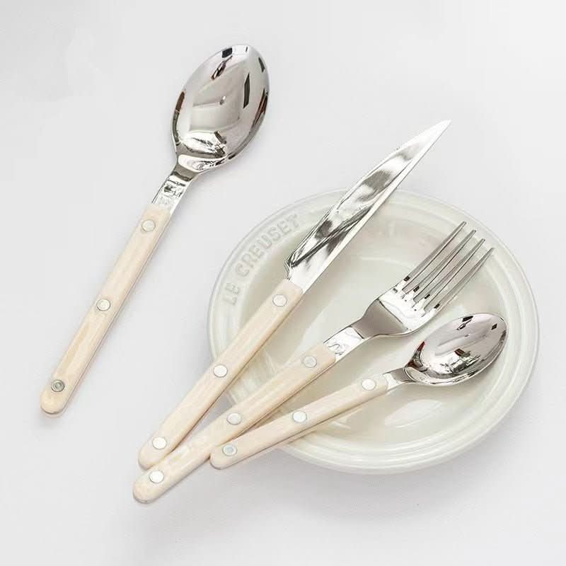 ETERNISERVE – 24-Piece Engraved Stainless Steel Cutlery Set for 6